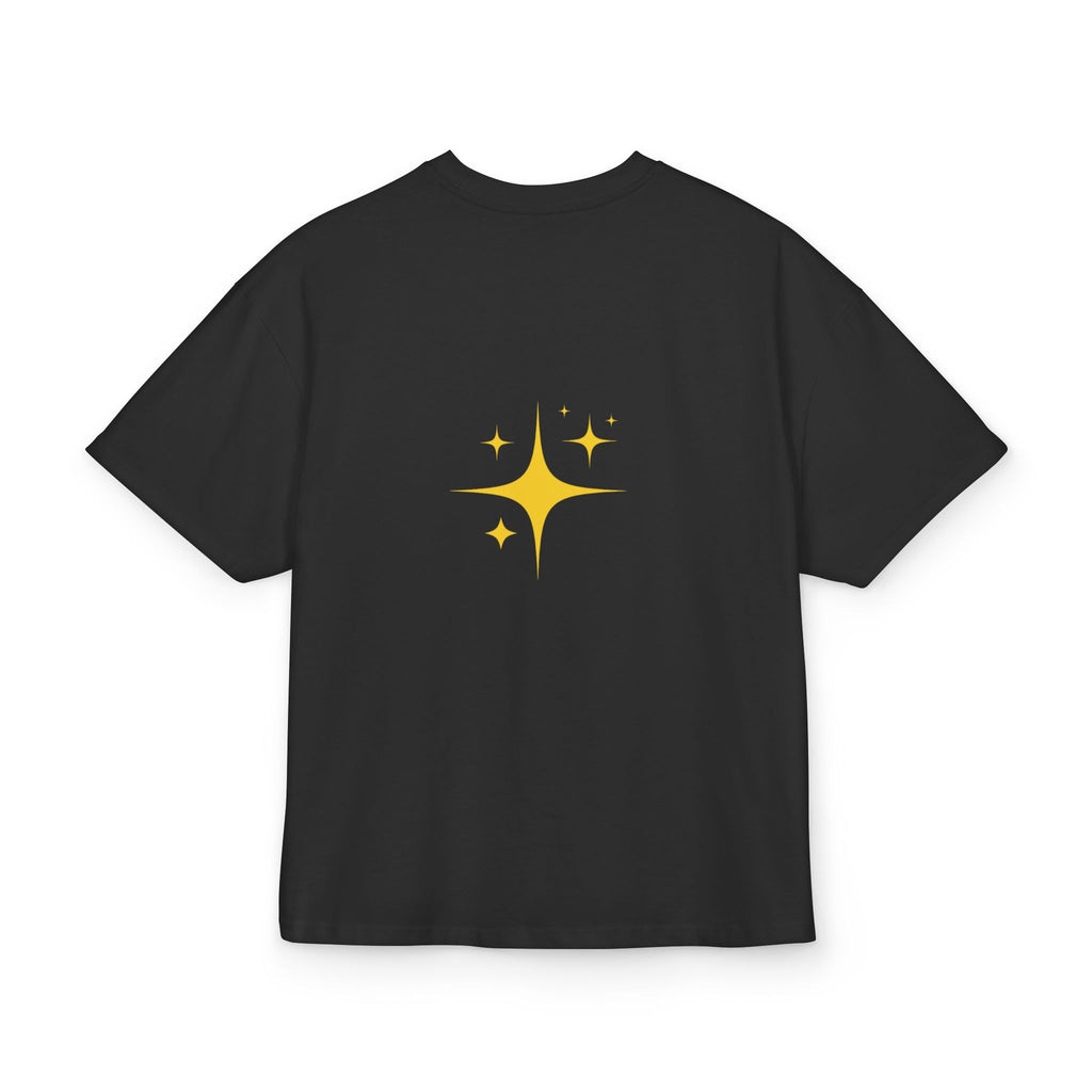 Lucky Baby Oversized Tee - Retro Cherry with Golden Star Back