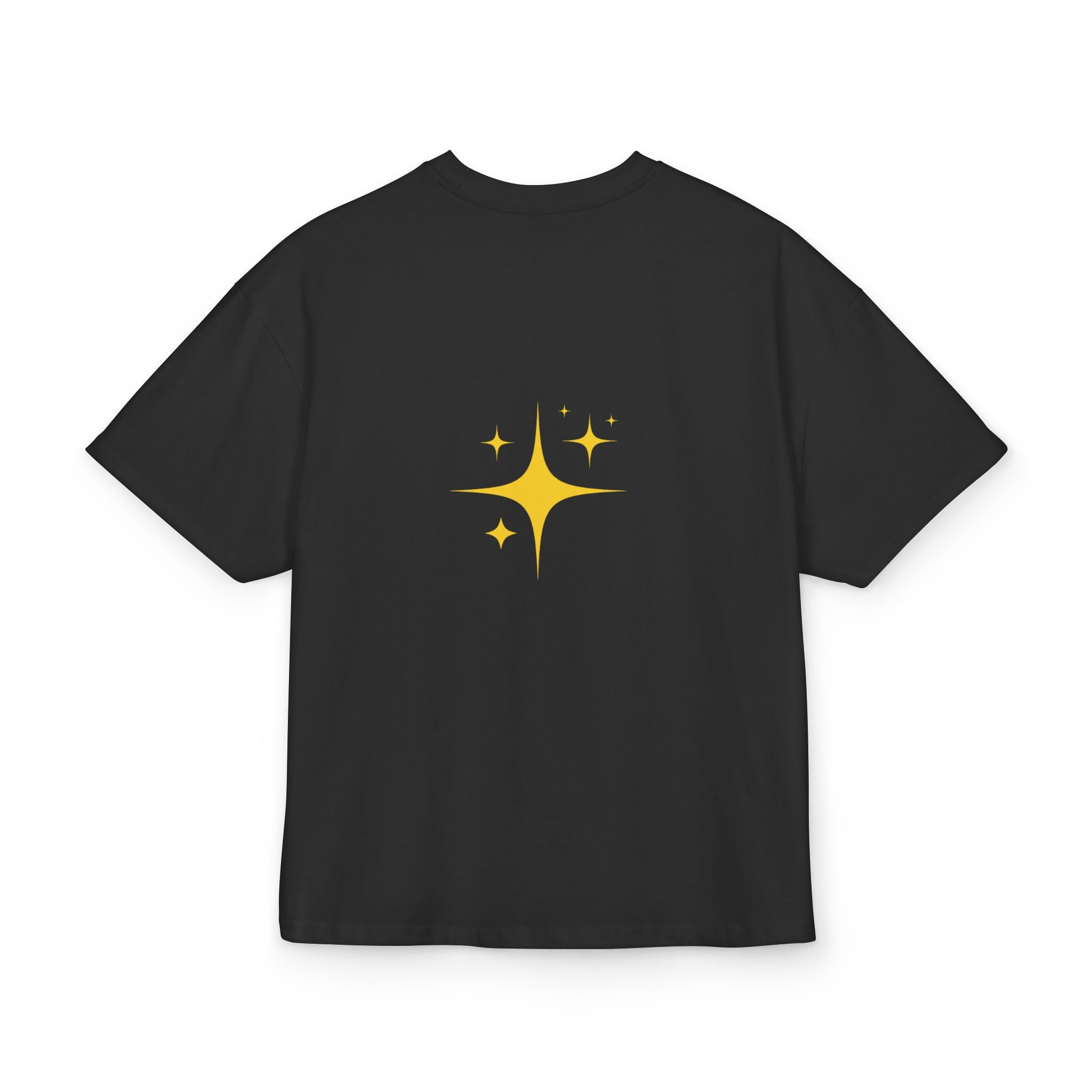 Lucky Baby Oversized Tee - Retro Cherry with Golden Star Back