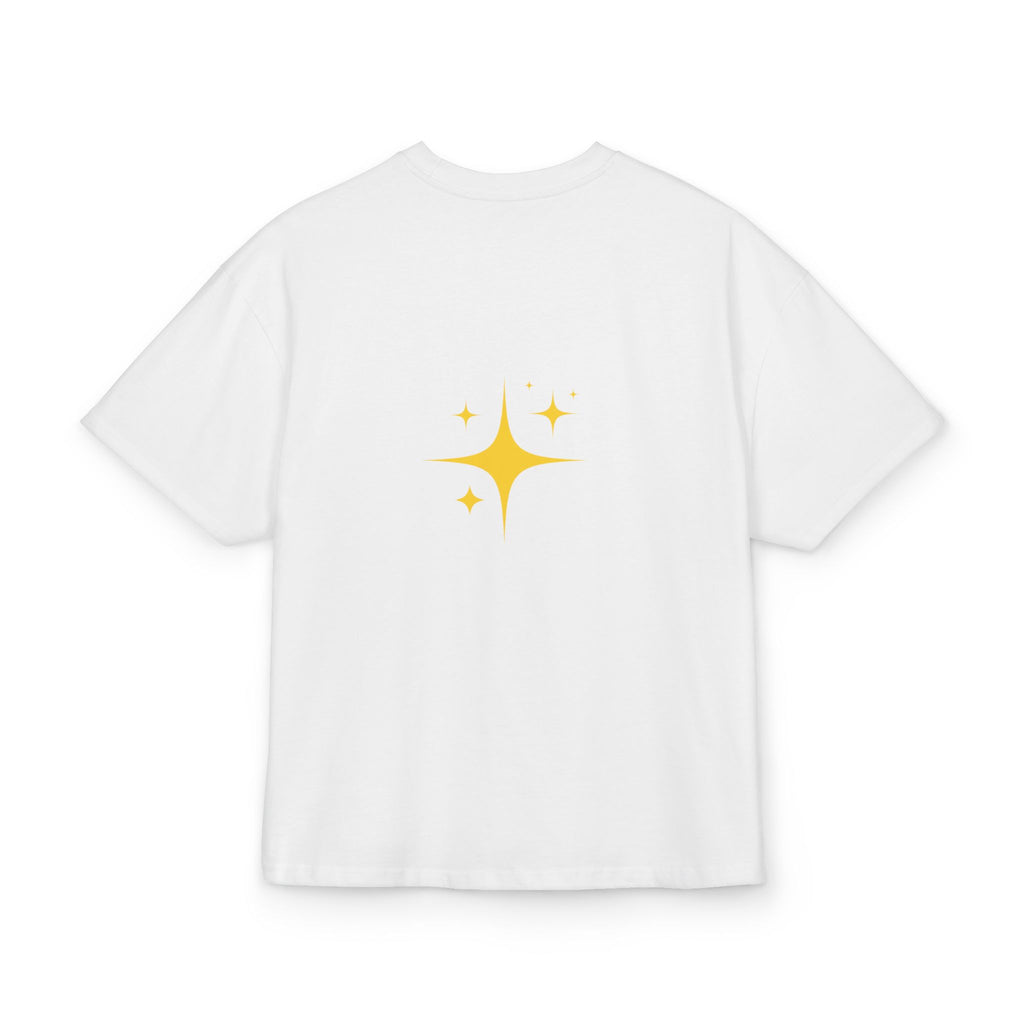 Lucky Baby Oversized Tee - Retro Cherry with Golden Star Back