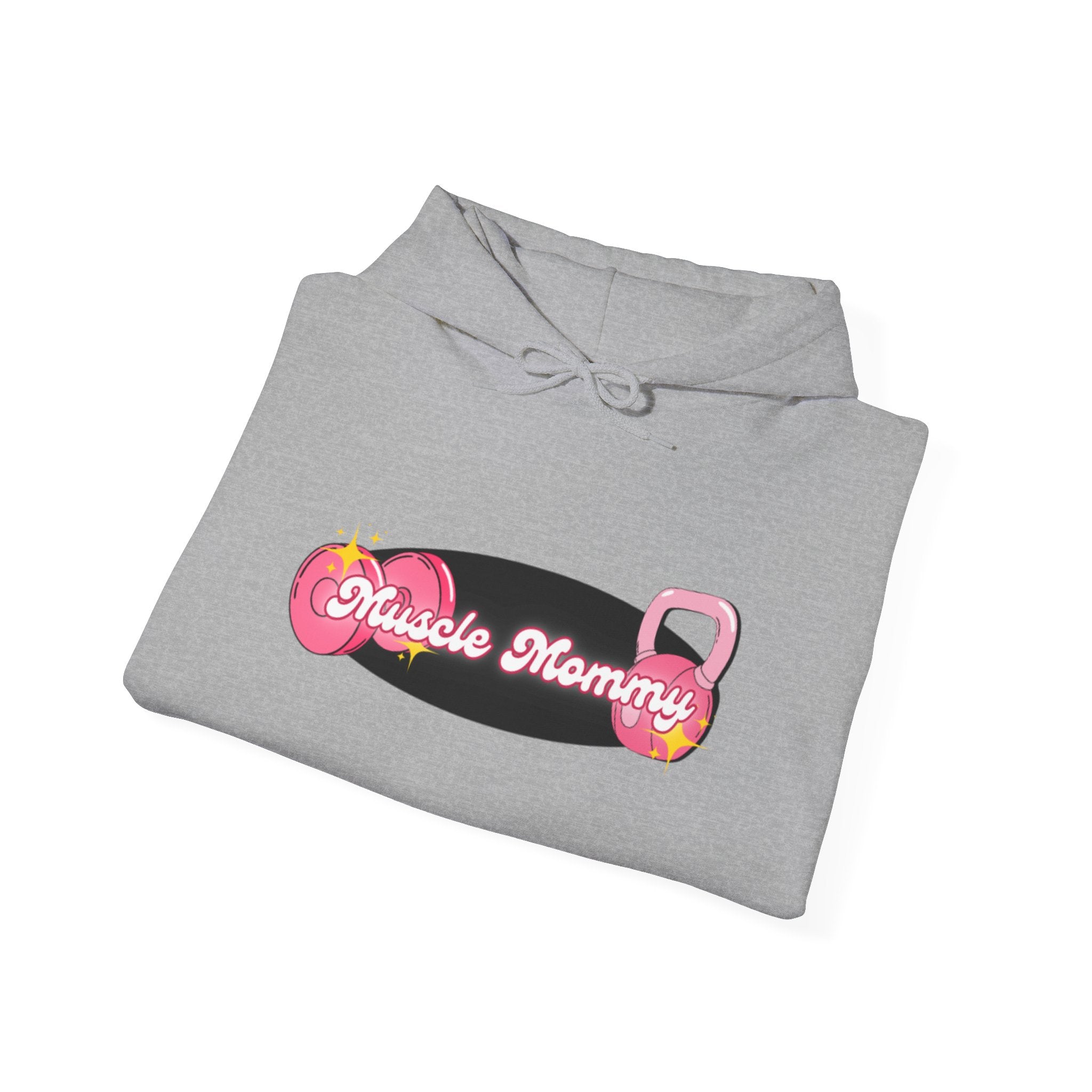 Hoodie — "Muscle Mommy" Kettlebell Graphic Hooded Sweatshirt
