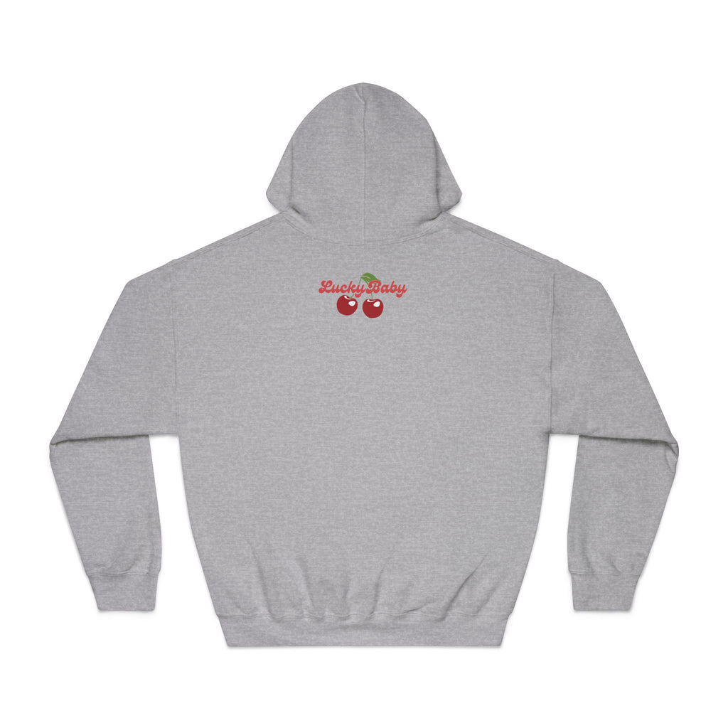 Lucky Baby Hoodie — Retro Slot Machine 777 Cherry Graphic Hooded Sweatshirt