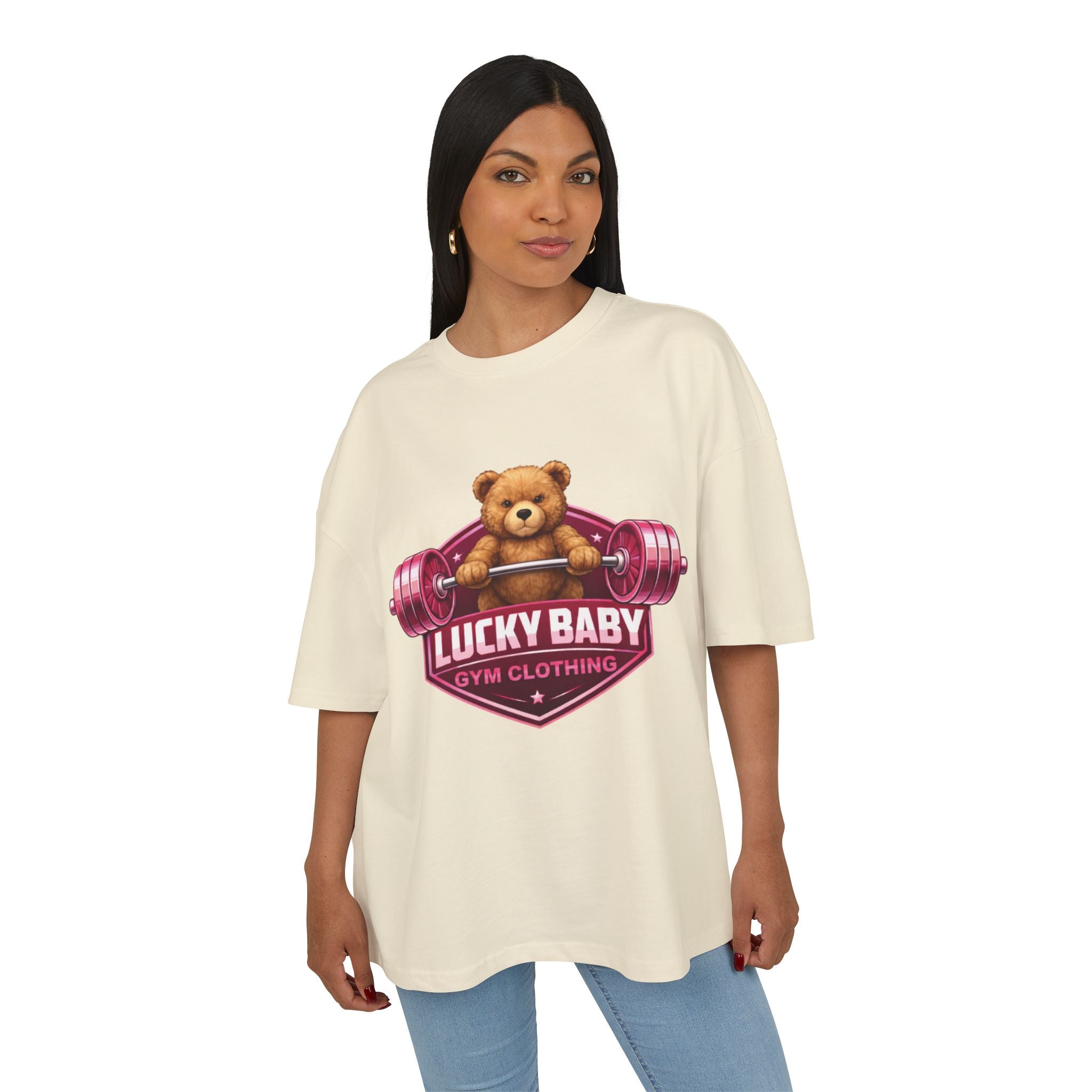 Lucky Baby- Weightlifting Teddy T-Shirt  "Luck Is Built In The Gym"