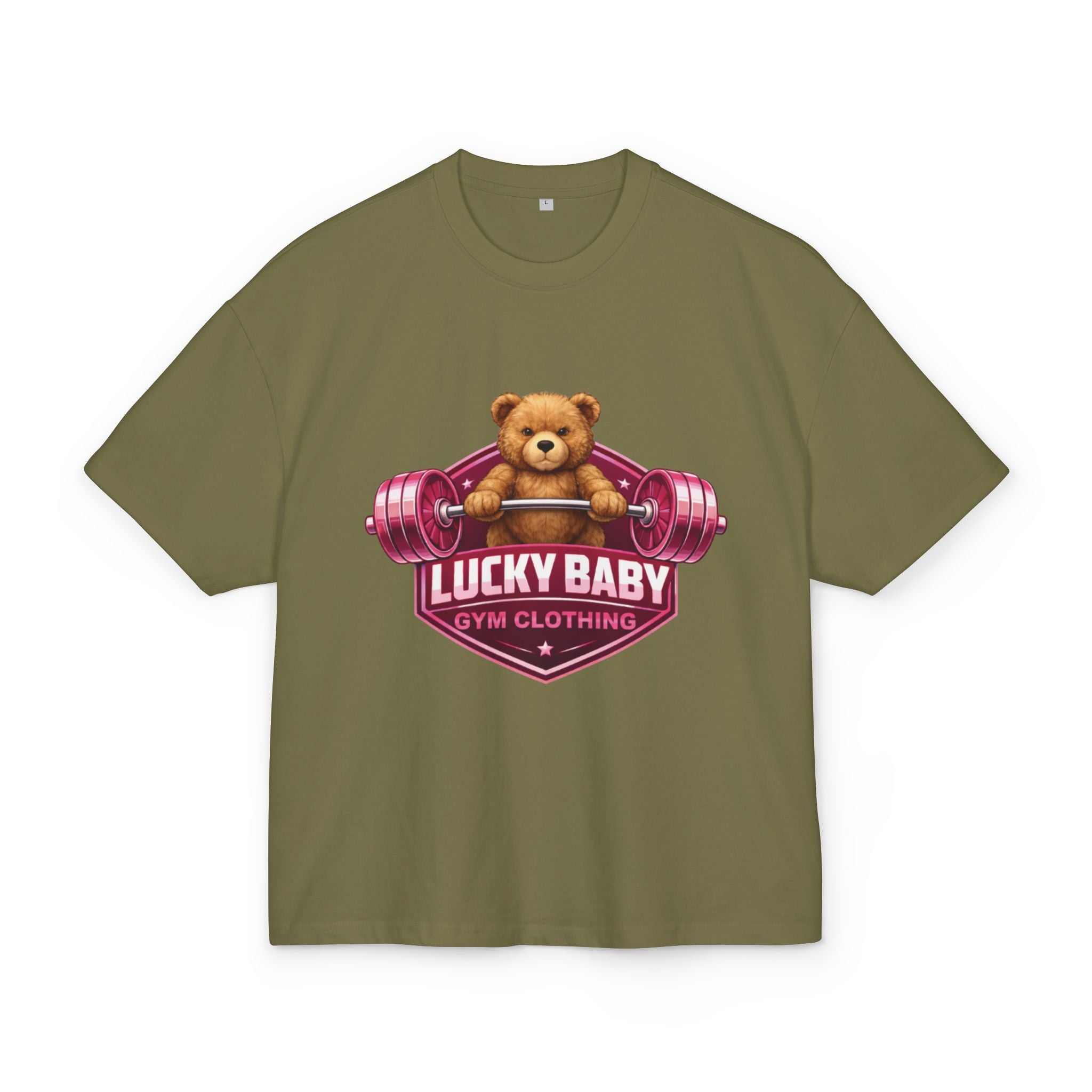 Lucky Baby- Weightlifting Teddy T-Shirt  "Luck Is Built In The Gym"