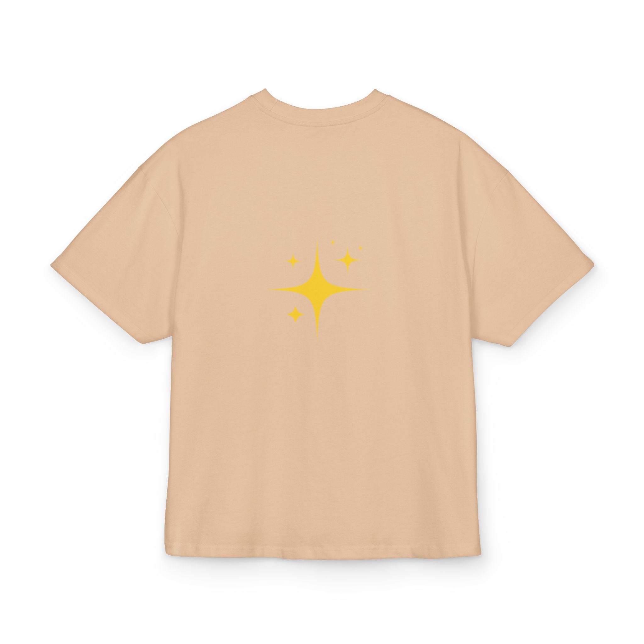Lucky Baby Oversized Tee - Retro Cherry with Golden Star Back