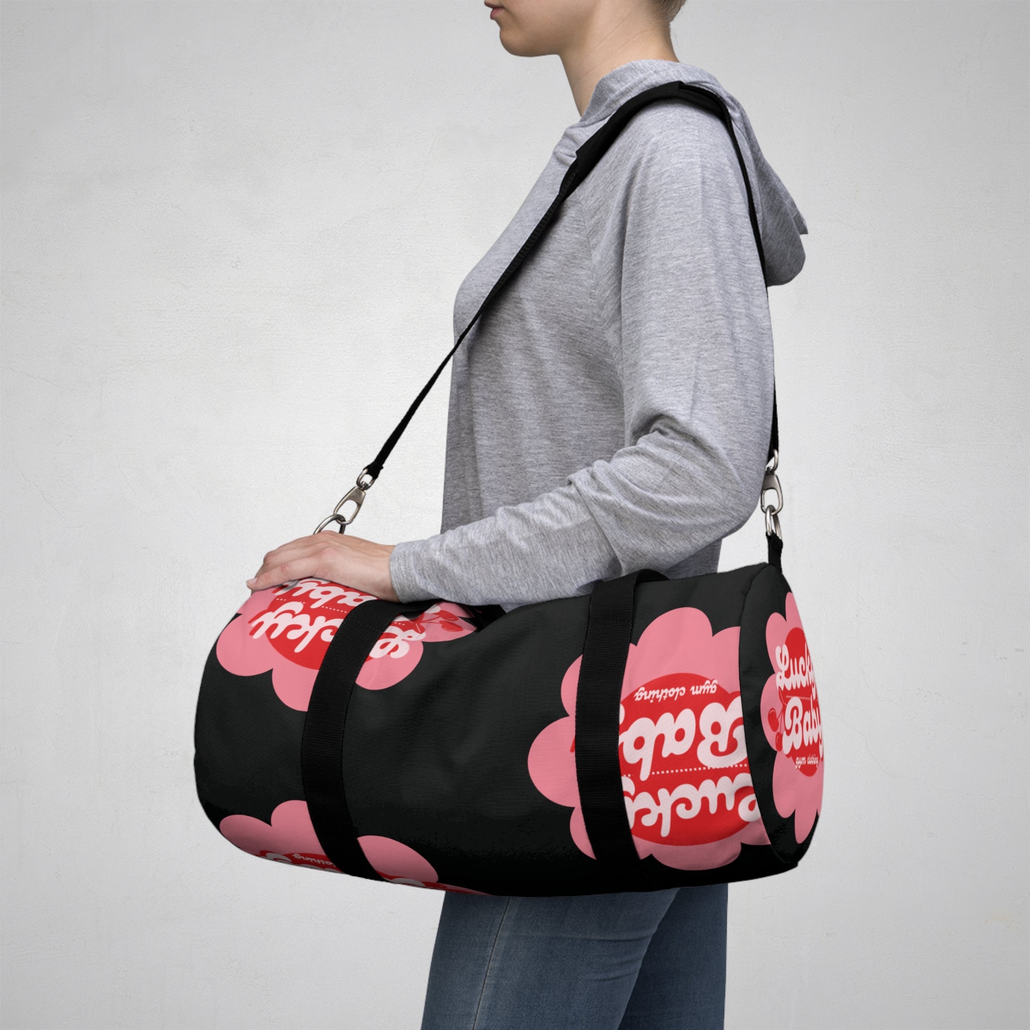 Lucky Baby Flower Duffel Bag - Black