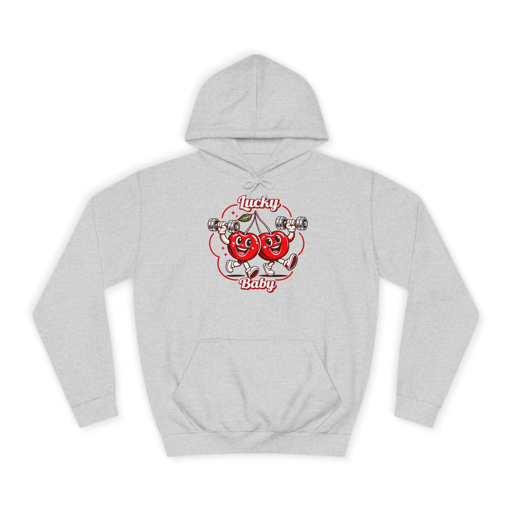 Lucky Baby Retro - Cherry dumbbell Cartoon College Hoodie