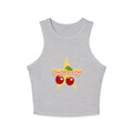 Lucky Baby - Cherry Star Women's Micro Rib Crop Tank