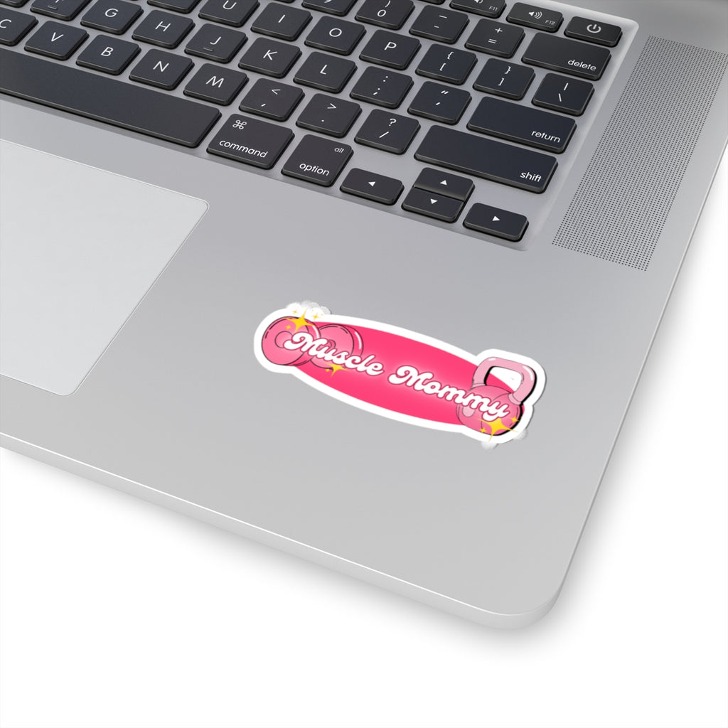 Muscle Mommy — Pink Kettlebell & Dumbbell Sticker