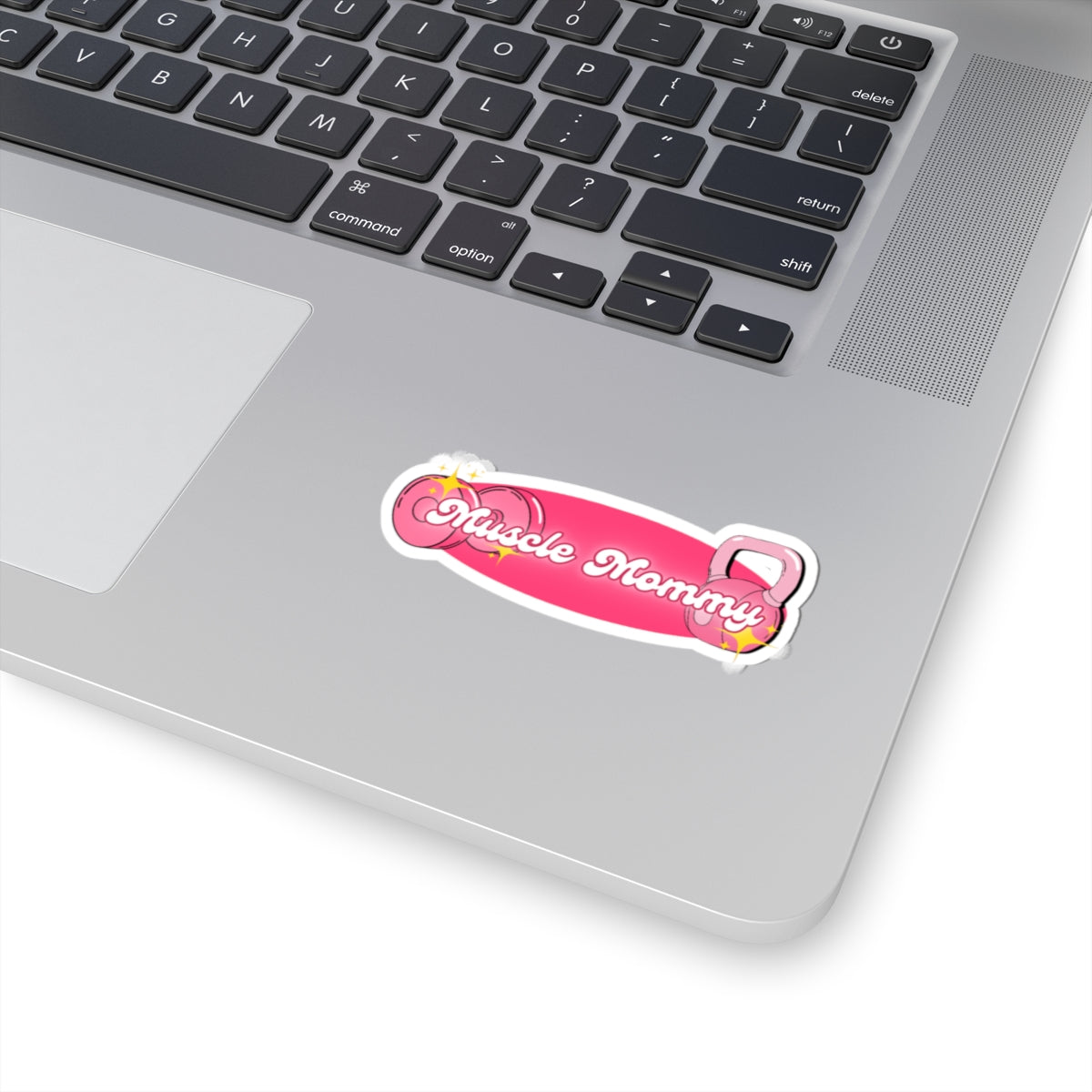 Muscle Mommy — Pink Kettlebell & Dumbbell Sticker