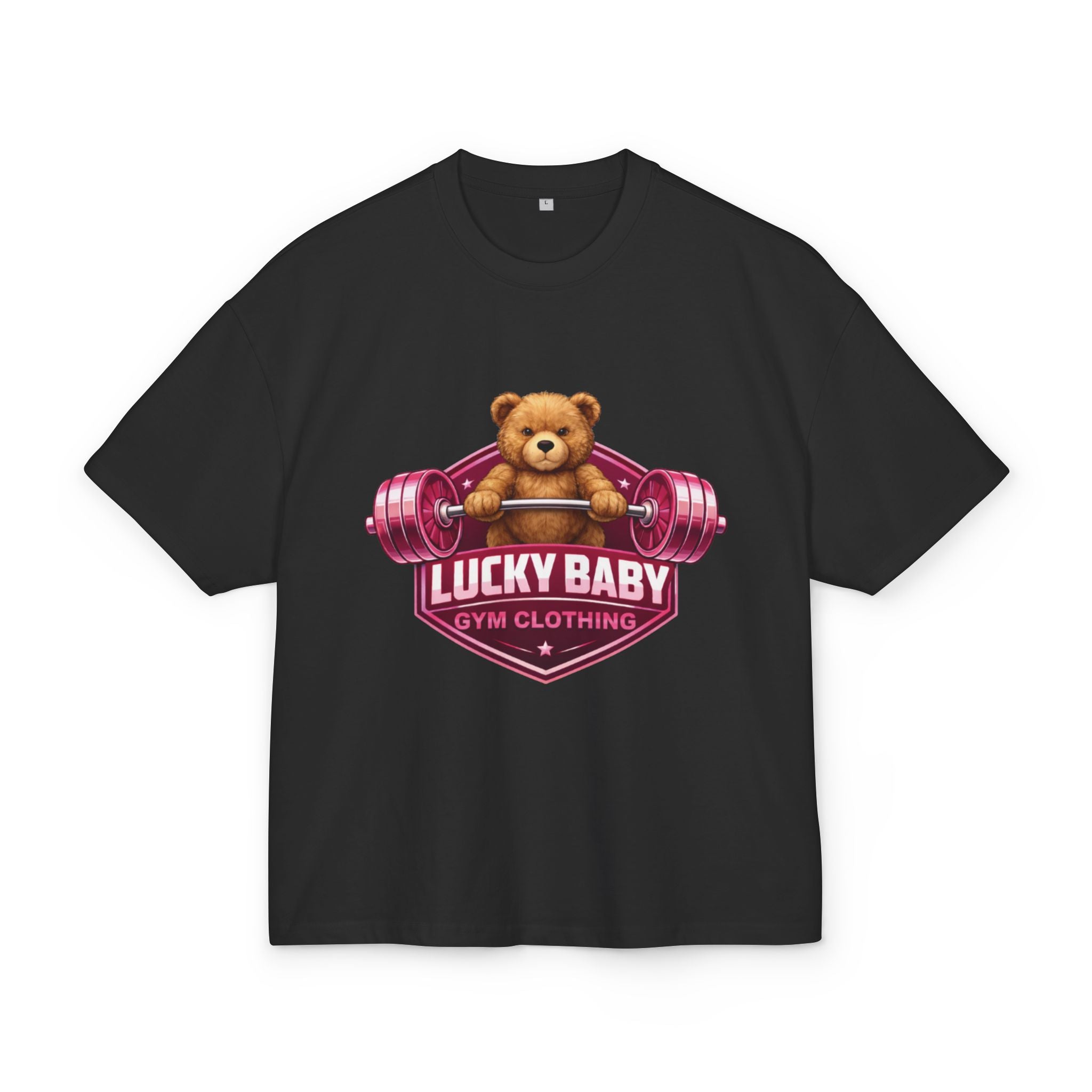 Lucky Baby- Weightlifting Teddy T-Shirt  "Luck Is Built In The Gym"