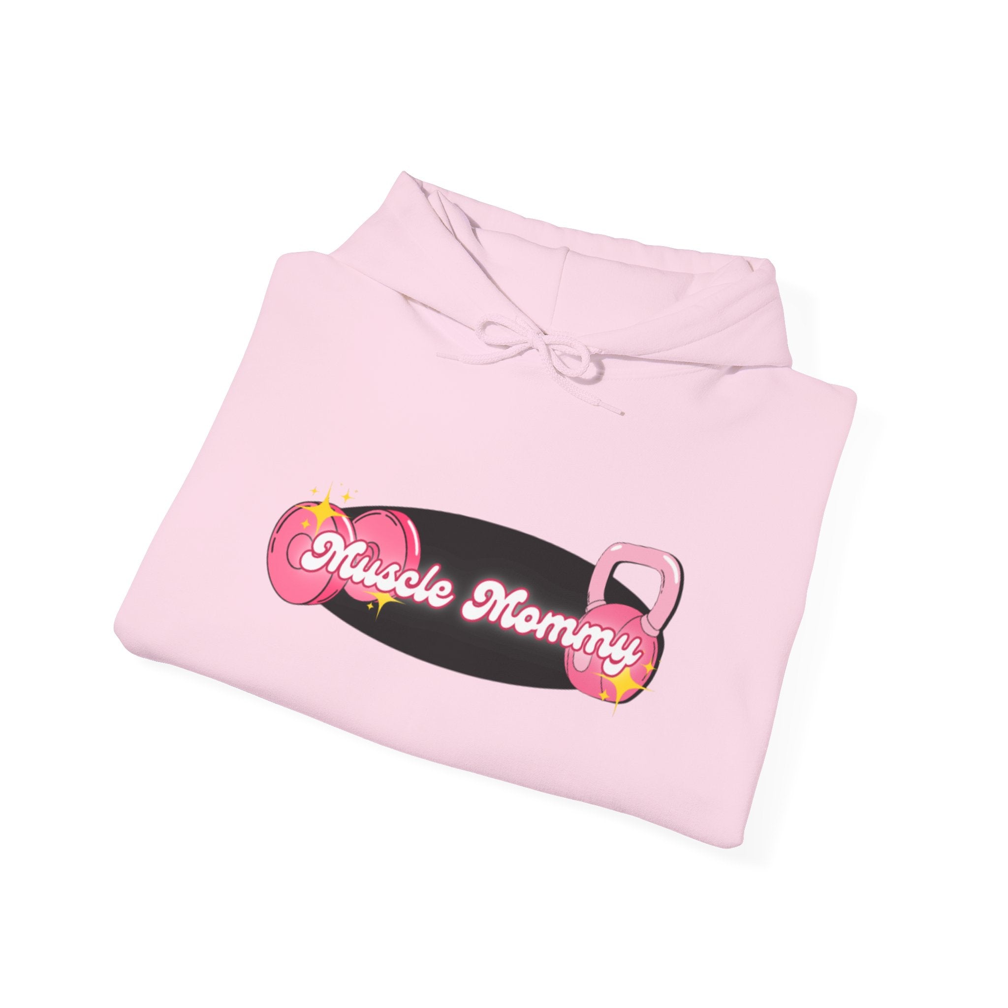 Hoodie — "Muscle Mommy" Kettlebell Graphic Hooded Sweatshirt